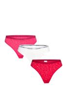 Brazilian 3Pk Lingerie Panties Brazilian Panties Multi/patterned Calvi...