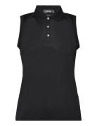 Classic Fit Sleeveless Tour Polo Shirt Sport T-shirts & Tops Polos Bla...