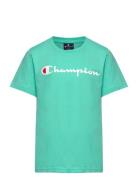 Crewneck T-Shirt Sport T-shirts Short-sleeved Green Champion