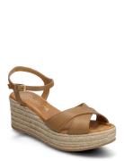 Kiramar Sandalette Med Klack Espadrilles Brown UNISA