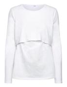 Top Mom Vera New Nursing Tops T-shirts & Tops Long-sleeved White Linde...