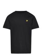 Plain T-Shirt Tops T-shirts Short-sleeved Black Lyle & Scott