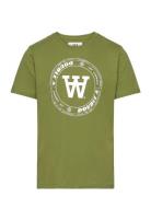 Ola Tirewall T-Shirt Gots Tops T-shirts Short-sleeved Green Double A B...