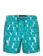 Pool Print Swimshort Badshorts Blue Lyle & Scott