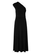 Slfabbie -Shoulder Maxi Dress D2 Maxiklänning Festklänning Black Selec...