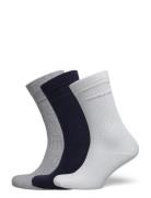 Tonal Logo Rib Socks 3-Pack Sockor Strumpor White GANT