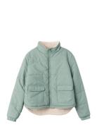 LMTD Nlfmorana Short Rev Jacket Grön