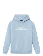 Nlmkouth Ls Bru Sweat W. Hood Tops Sweat-shirts & Hoodies Hoodies Blue...