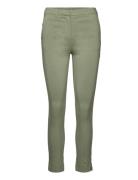Sc-Lilly Bottoms Trousers Slim Fit Trousers Khaki Green Soyaconcept