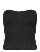 Gina Tricot Knitted Tube Top Svart