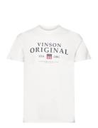 Liam Reg Sj Vin M Tee Tops T-shirts Short-sleeved White VINSON
