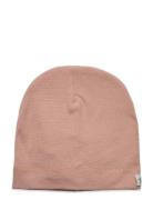 Beanie Solid Rib Accessories Headwear Hats Beanie Pink Huttelihut