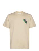 Bobby Logo T-Shirt Designers T-shirts Short-sleeved Beige Wood Wood