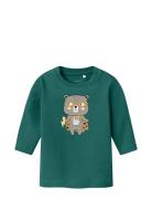 Nbmvacion Ls Top Box Tops T-shirts Long-sleeved T-shirts Green Name It