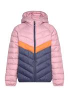 Jacket W. Hood - Quilted Fodrad Jacka Pink Color Kids