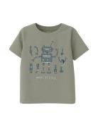 Nmmkendjo Ss Top Pb Tops T-shirts Short-sleeved Khaki Green Name It