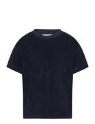 Grhasselt Terry Tee Tops T-shirts Short-sleeved Navy Grunt