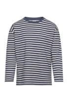 Top Ls Essentials Stripe Tops T-shirts Long-sleeved T-shirts Blue Lind...
