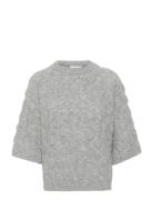 Kamalene Knit Pullover Tops Knitwear Jumpers Grey Kaffe
