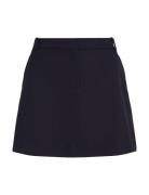 Core Straight Short Skirt Kort Kjol Navy Tommy Hilfiger