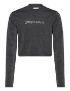 Juicy Couture Lurex Jersey Turtle Neck Ls Top Grå