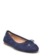 Jayna Suede Flat Ballerinaskor Ballerinas Navy Lauren Ralph Lauren