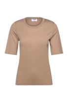 Elena Tee Designers T-shirts & Tops Short-sleeved Brown Filippa K