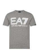 T-Shirt Tops T-shirts Short-sleeved Grey EA7
