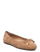 Jayna Suede Flat Ballerinaskor Ballerinas Beige Lauren Ralph Lauren