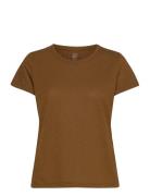Texture Tee Sport T-shirts & Tops Short-sleeved Brown Casall