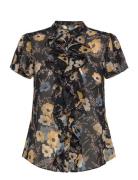 Lauren Ralph Lauren Floral Ruffle-Trim Georgette Blouse Multi/patterne...