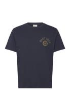 Garment Washed Tshirt Tops T-shirts Short-sleeved Navy GANT