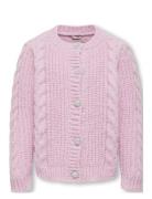 Koglola Ls O-Neck Cardigan Cp Knt Tops Knitwear Cardigans Pink Kids On...