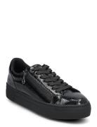 Women Lace-Up Låga Sneakers Black Tamaris