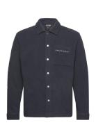 Embroidered Fleece Overshirt Tops Sweat-shirts & Hoodies Fleeces & Mid...