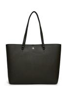 Lauren Ralph Lauren Crosshatch Leather Large Karly Tote Svart