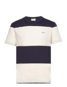 Bar Stripe Ss T-Shirt Tops T-shirts Short-sleeved Navy GANT
