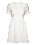Nettie Broderi Anglaise Dress Kort Klänning White Bubbleroom