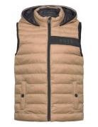 Puffer Jacket Sleeveless Fodrad Väst Beige BOSS