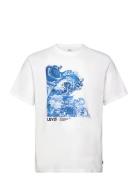 Ss Relaxed Fit Tee Wave Aop Hl Tops T-shirts Short-sleeved White LEVI´...