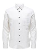 ONLY & SONS Onsgudmund Slim 1-Pkt Solid Shirt Noos Vit