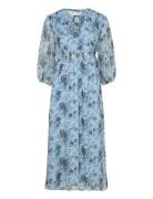 Dinah - Dress Knälång Klänning Blue Claire Woman