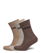 C Lin Crew 3P Sport Socks Regular Socks Beige Adidas Performance