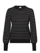 Kaffe Kalizza Striped Pullover Svart