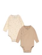 Lindex Body Wrap 2 P Rib Newborn Beige