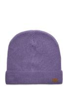 Basic Ribbed Beanie Accessories Headwear Hats Beanie Purple Melton