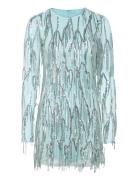 Long Sleeve Mini Dress Kort Klänning Blue ROTATE Birger Christensen