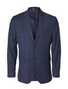 Selected Homme Slhslim-Neil Dark Blue Check Blz Noos Blå