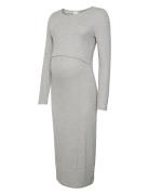 Mlbrynna June Ls Jrs Midi Dress 2F Noos Dresses Bodycon Dresses Grey M...