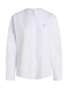 Tommy Hilfiger Collarless Poplin Regular Shirt Vit